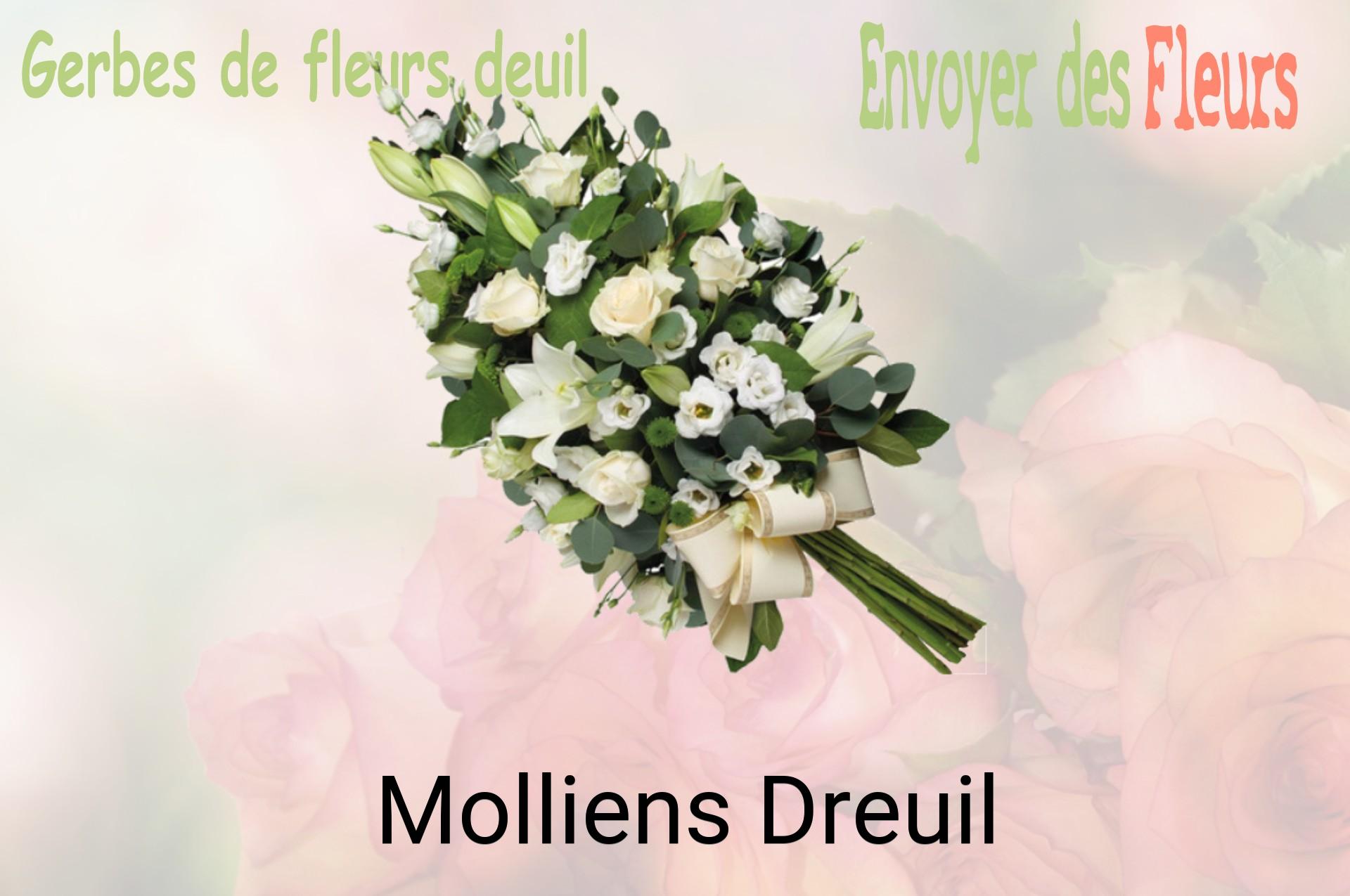 Gerbe de fleurs de deuil livrée à Molliens-Dreuil